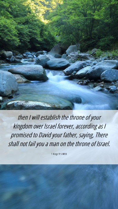 Picture 06 - 1 Kings 9:5 WEB Mobile Phone Wallpaper - then I will establish the throne of your kingdom - Mobile Bible Verse Wallpaper