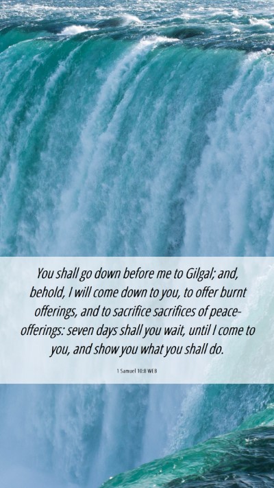 Picture 06 - 1 Samuel 10:8 WEB Mobile Phone Wallpaper - You shall go down before me to Gilgal; and, - Mobile Bible Verse Wallpaper