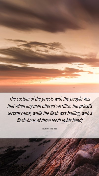 Picture 06 - 1 Samuel 2:13 WEB Mobile Phone Wallpaper - The custom of the priests with the people was - Mobile Bible Verse Wallpaper