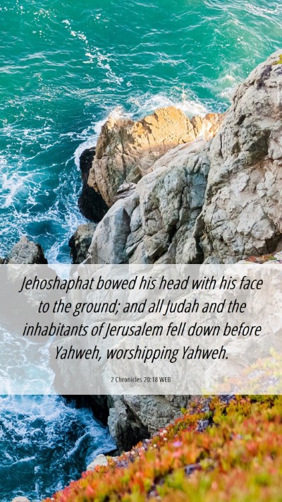 Picture 06 - 2 Chronicles 20:18 WEB Mobile Phone Wallpaper - Jehoshaphat bowed his head with his face to the - Mobile Bible Verse Wallpaper