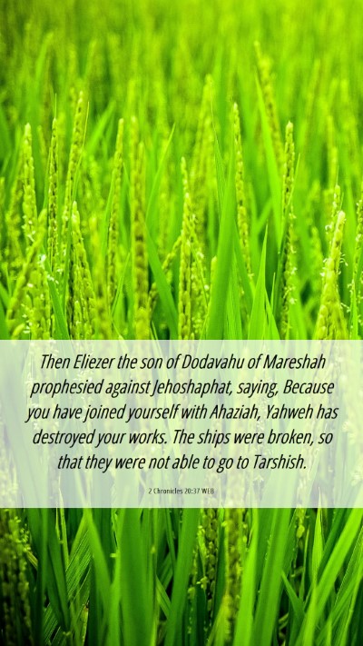 Picture 06 - 2 Chronicles 20:37 WEB Mobile Phone Wallpaper - Then Eliezer the son of Dodavahu of Mareshah - Mobile Bible Verse Wallpaper
