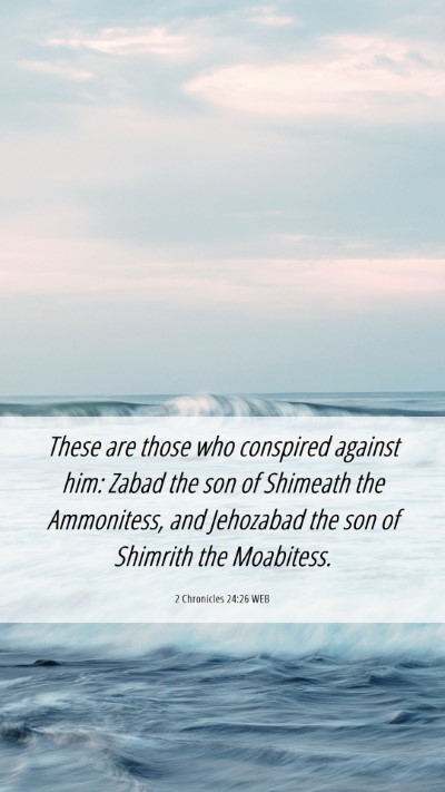 Picture 06 - 2 Chronicles 24:26 WEB Mobile Phone Wallpaper - These are those who conspired against him: Zabad - Mobile Bible Verse Wallpaper