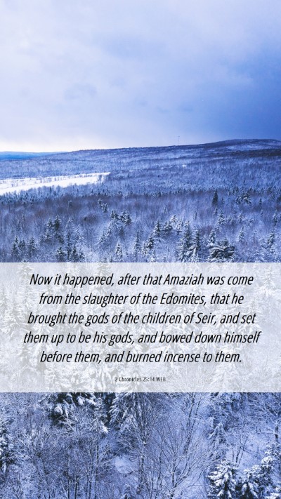 Picture 06 - 2 Chronicles 25:14 WEB Mobile Phone Wallpaper - Now it happened, after that Amaziah was come from - Mobile Bible Verse Wallpaper