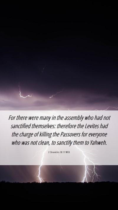 Picture 06 - 2 Chronicles 30:17 WEB Mobile Phone Wallpaper - For there were many in the assembly who had not - Mobile Bible Verse Wallpaper