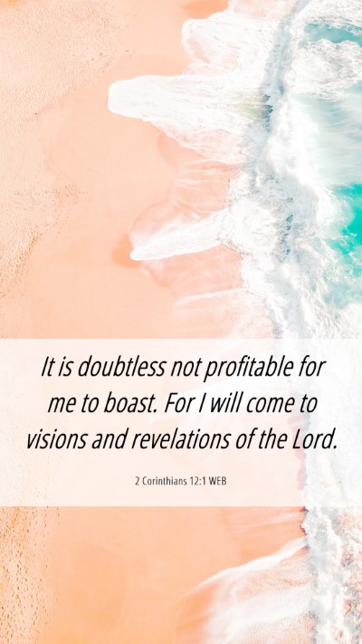 Picture 06 - 2 Corinthians 12:1 WEB Mobile Phone Wallpaper - It is doubtless not profitable for me to boast. - Mobile Bible Verse Wallpaper