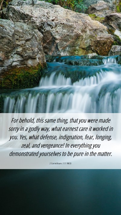 Picture 06 - 2 Corinthians 7:11 WEB Mobile Phone Wallpaper - For behold, this same thing, that you were made - Mobile Bible Verse Wallpaper