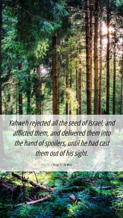 Picture 06 - 2 Kings 17:20 WEB Mobile Phone Wallpaper - Yahweh rejected all the seed of Israel, and - Mobile Bible Verse Wallpaper