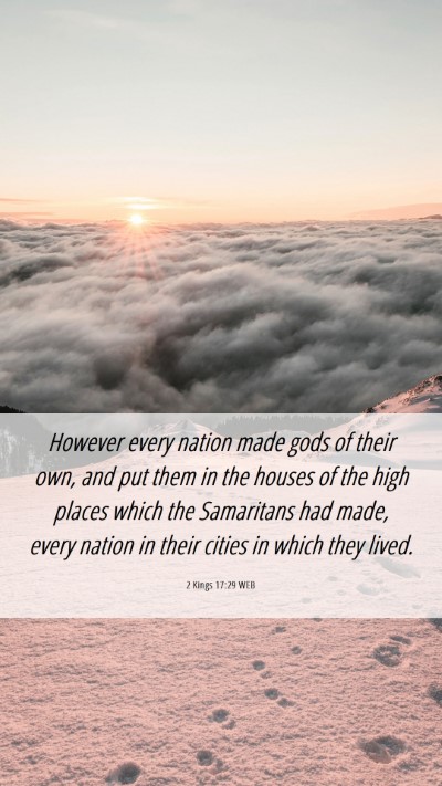 Picture 06 - 2 Kings 17:29 WEB Mobile Phone Wallpaper - However every nation made gods of their own, and - Mobile Bible Verse Wallpaper