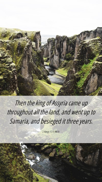 Picture 06 - 2 Kings 17:5 WEB Mobile Phone Wallpaper - Then the king of Assyria came up throughout all - Mobile Bible Verse Wallpaper