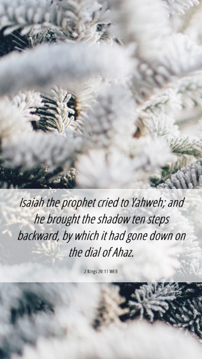 Picture 06 - 2 Kings 20:11 WEB Mobile Phone Wallpaper - Isaiah the prophet cried to Yahweh; and he - Mobile Bible Verse Wallpaper