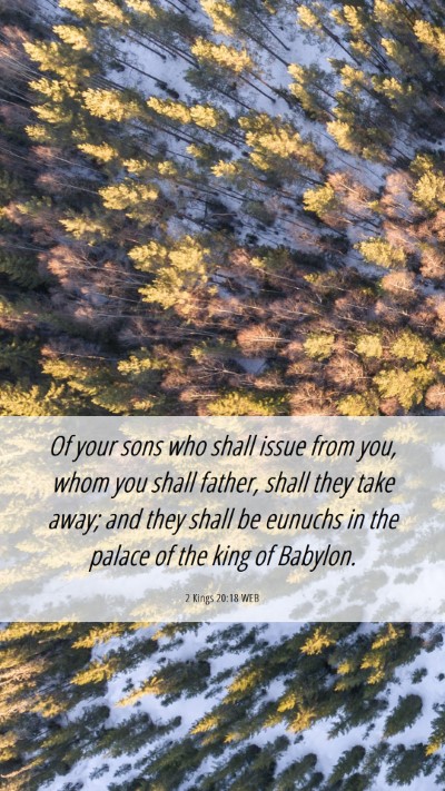 Picture 06 - 2 Kings 20:18 WEB Mobile Phone Wallpaper - Of your sons who shall issue from you, whom you - Mobile Bible Verse Wallpaper