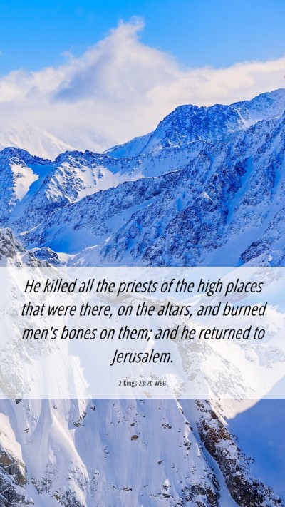 Picture 06 - 2 Kings 23:20 WEB Mobile Phone Wallpaper - He killed all the priests of the high places that - Mobile Bible Verse Wallpaper