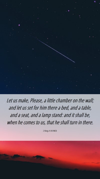 Picture 06 - 2 Kings 4:10 WEB Mobile Phone Wallpaper - Let us make, Please, a little chamber on the - Mobile Bible Verse Wallpaper