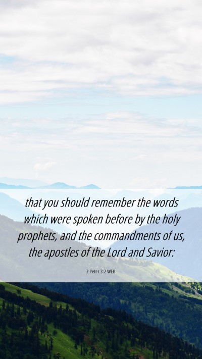 Picture 06 - 2 Peter 3:2 WEB Mobile Phone Wallpaper - that you should remember the words which were - Mobile Bible Verse Wallpaper