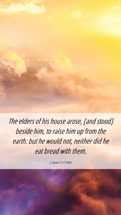 Picture 06 - 2 Samuel 12:17 WEB Mobile Phone Wallpaper - The elders of his house arose, [and stood] beside - Mobile Bible Verse Wallpaper