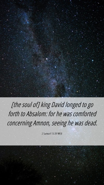 Picture 06 - 2 Samuel 13:39 WEB Mobile Phone Wallpaper - [the soul of] king David longed to go forth to - Mobile Bible Verse Wallpaper