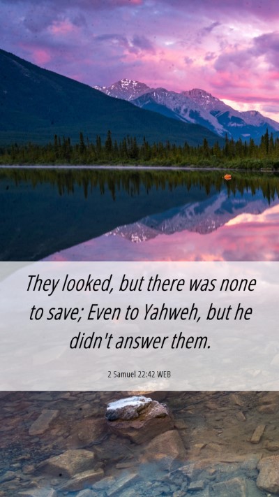 Picture 06 - 2 Samuel 22:42 WEB Mobile Phone Wallpaper - They looked, but there was none to save; Even to - Mobile Bible Verse Wallpaper