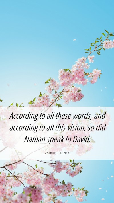 Picture 06 - 2 Samuel 7:17 WEB Mobile Phone Wallpaper - According to all these words, and according to - Mobile Bible Verse Wallpaper