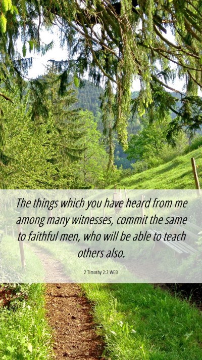 Picture 06 - 2 Timothy 2:2 WEB Mobile Phone Wallpaper - The things which you have heard from me among - Mobile Bible Verse Wallpaper