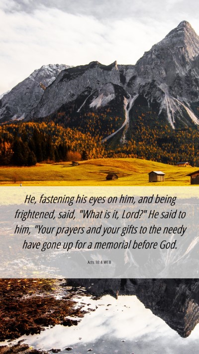 Picture 06 - Acts 10:4 WEB Mobile Phone Wallpaper - He, fastening his eyes on him, and being - Mobile Bible Verse Wallpaper
