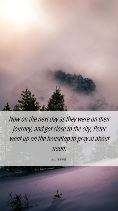 Picture 06 - Acts 10:9 WEB Mobile Phone Wallpaper - Now on the next day as they were on their - Mobile Bible Verse Wallpaper