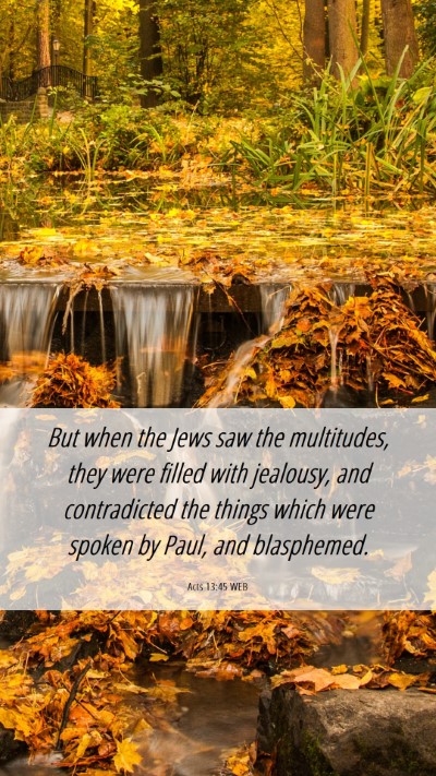 Picture 06 - Acts 13:45 WEB Mobile Phone Wallpaper - But when the Jews saw the multitudes, they were - Mobile Bible Verse Wallpaper