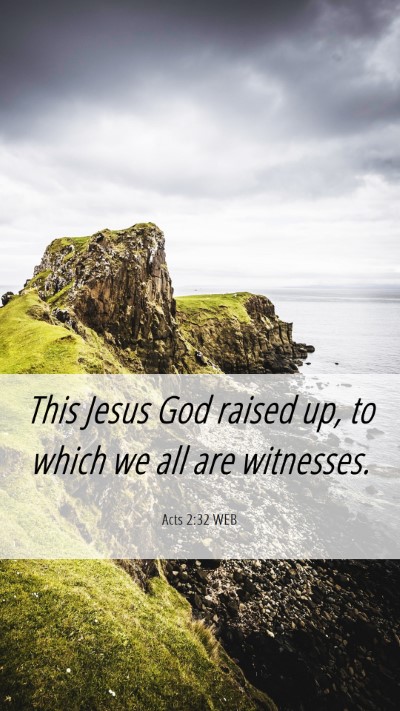 Picture 06 - Acts 2:32 WEB Mobile Phone Wallpaper - This Jesus God raised up, to which we all are - Mobile Bible Verse Wallpaper