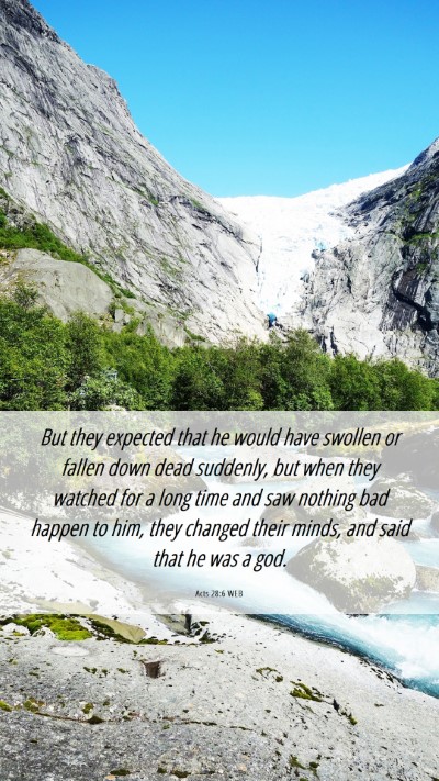 Picture 06 - Acts 28:6 WEB Mobile Phone Wallpaper - But they expected that he would have swollen or - Mobile Bible Verse Wallpaper