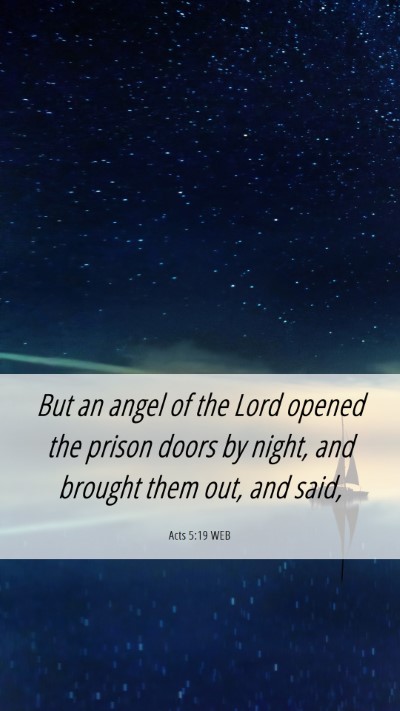 Picture 06 - Acts 5:19 WEB Mobile Phone Wallpaper - But an angel of the Lord opened the prison doors - Mobile Bible Verse Wallpaper