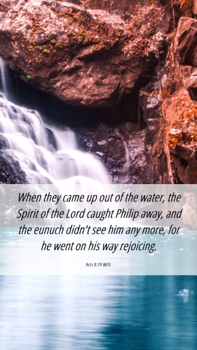 Picture 06 - Acts 8:39 WEB Mobile Phone Wallpaper - When they came up out of the water, the Spirit of - Mobile Bible Verse Wallpaper