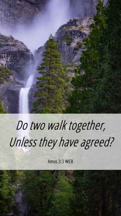 Picture 06 - Amos 3:3 WEB Mobile Phone Wallpaper - Do two walk together, Unless they have - Mobile Bible Verse Wallpaper