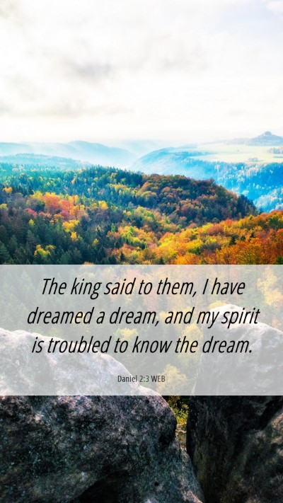 Picture 06 - Daniel 2:3 WEB Mobile Phone Wallpaper - The king said to them, I have dreamed a dream, - Mobile Bible Verse Wallpaper