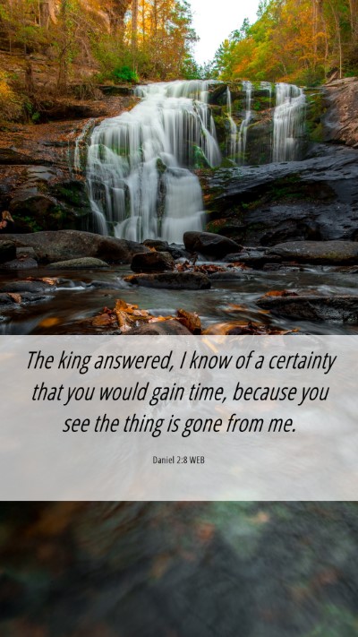 Picture 06 - Daniel 2:8 WEB Mobile Phone Wallpaper - The king answered, I know of a certainty that you - Mobile Bible Verse Wallpaper