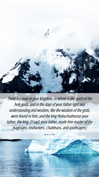 Picture 06 - Daniel 5:11 WEB Mobile Phone Wallpaper - There is a man in your kingdom, in whom is the - Mobile Bible Verse Wallpaper