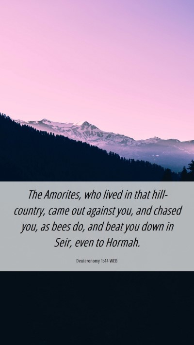Picture 06 - Deuteronomy 1:44 WEB Mobile Phone Wallpaper - The Amorites, who lived in that hill-country, - Mobile Bible Verse Wallpaper