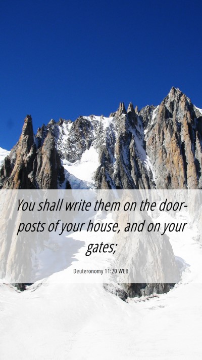 Picture 06 - Deuteronomy 11:20 WEB Mobile Phone Wallpaper - You shall write them on the door-posts of your - Mobile Bible Verse Wallpaper