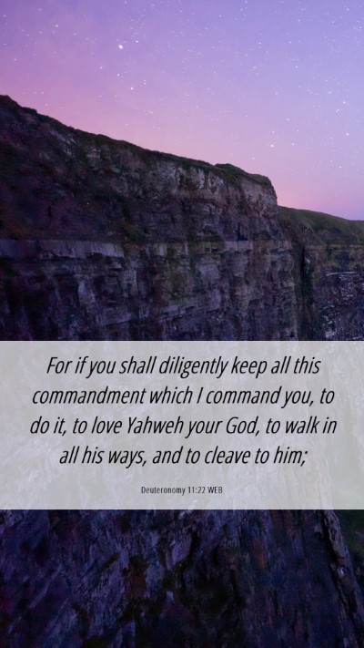 Picture 06 - Deuteronomy 11:22 WEB Mobile Phone Wallpaper - For if you shall diligently keep all this - Mobile Bible Verse Wallpaper