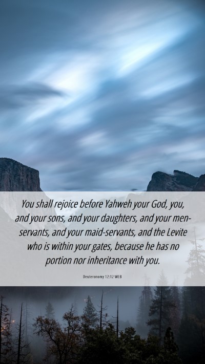 Picture 06 - Deuteronomy 12:12 WEB Mobile Phone Wallpaper - You shall rejoice before Yahweh your God, you, - Mobile Bible Verse Wallpaper