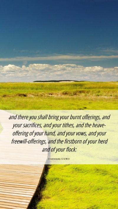 Picture 06 - Deuteronomy 12:6 WEB Mobile Phone Wallpaper - and there you shall bring your burnt offerings, - Mobile Bible Verse Wallpaper