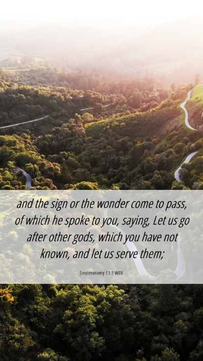 Picture 06 - Deuteronomy 13:2 WEB Mobile Phone Wallpaper - and the sign or the wonder come to pass, of which - Mobile Bible Verse Wallpaper