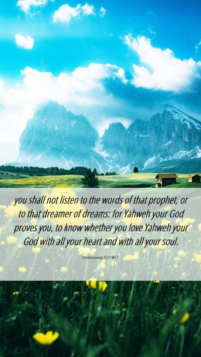Picture 06 - Deuteronomy 13:3 WEB Mobile Phone Wallpaper - you shall not listen to the words of that - Mobile Bible Verse Wallpaper