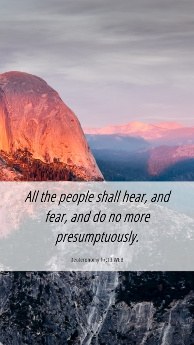 Picture 06 - Deuteronomy 17:13 WEB Mobile Phone Wallpaper - All the people shall hear, and fear, and do no - Mobile Bible Verse Wallpaper