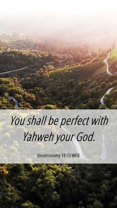 Picture 06 - Deuteronomy 18:13 WEB Mobile Phone Wallpaper - You shall be perfect with Yahweh your - Mobile Bible Verse Wallpaper