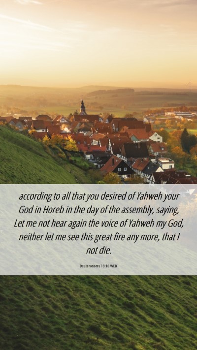 Picture 06 - Deuteronomy 18:16 WEB Mobile Phone Wallpaper - according to all that you desired of Yahweh your - Mobile Bible Verse Wallpaper