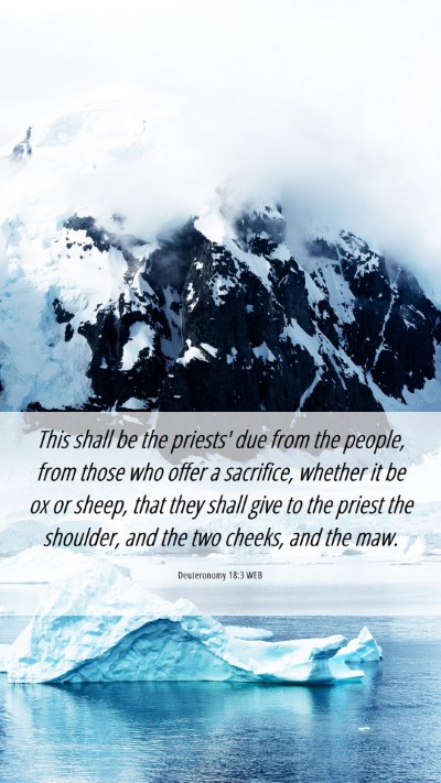 Picture 06 - Deuteronomy 18:3 WEB Mobile Phone Wallpaper - This shall be the priests' due from the people, - Mobile Bible Verse Wallpaper