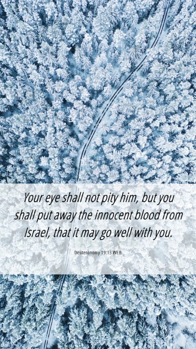 Picture 06 - Deuteronomy 19:13 WEB Mobile Phone Wallpaper - Your eye shall not pity him, but you shall put - Mobile Bible Verse Wallpaper