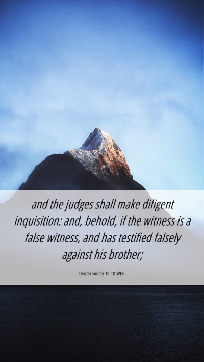 Picture 06 - Deuteronomy 19:18 WEB Mobile Phone Wallpaper - and the judges shall make diligent inquisition: - Mobile Bible Verse Wallpaper