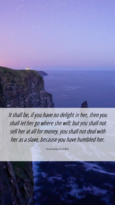 Picture 06 - Deuteronomy 21:14 WEB Mobile Phone Wallpaper - It shall be, if you have no delight in her, then - Mobile Bible Verse Wallpaper