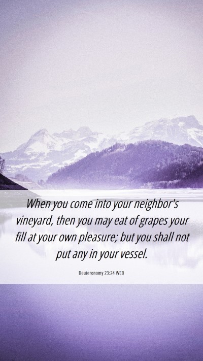 Picture 06 - Deuteronomy 23:24 WEB Mobile Phone Wallpaper - When you come into your neighbor's vineyard, then - Mobile Bible Verse Wallpaper