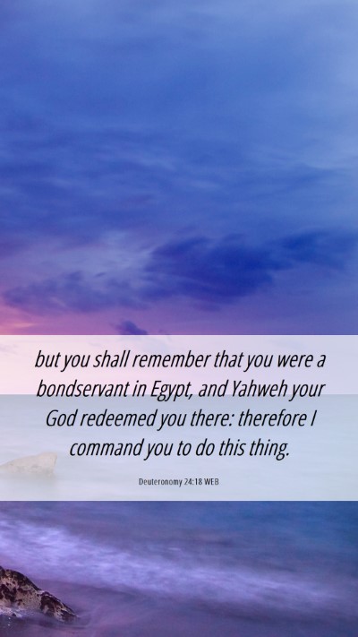 Picture 06 - Deuteronomy 24:18 WEB Mobile Phone Wallpaper - but you shall remember that you were a - Mobile Bible Verse Wallpaper